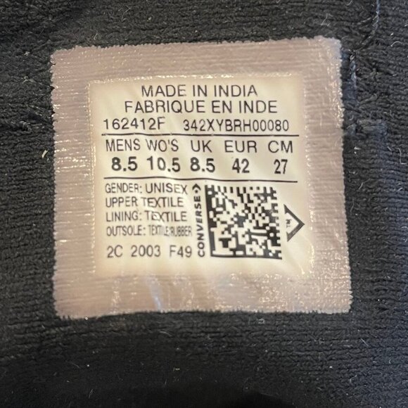 Converse All Star Casual Lo Cut Lace Up Textile Sneakers Red & Wht 8.5M/10.5 W - Picture 8 of 14